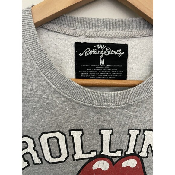 Rolling Stones Girls Medium Gray Crewneck Sweatshirt Band - Picture 2 of 8